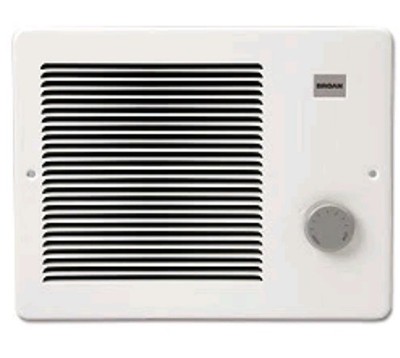Broan 174 Wall Heater, White Grille Heater with Adjustable Thermostat New Open 