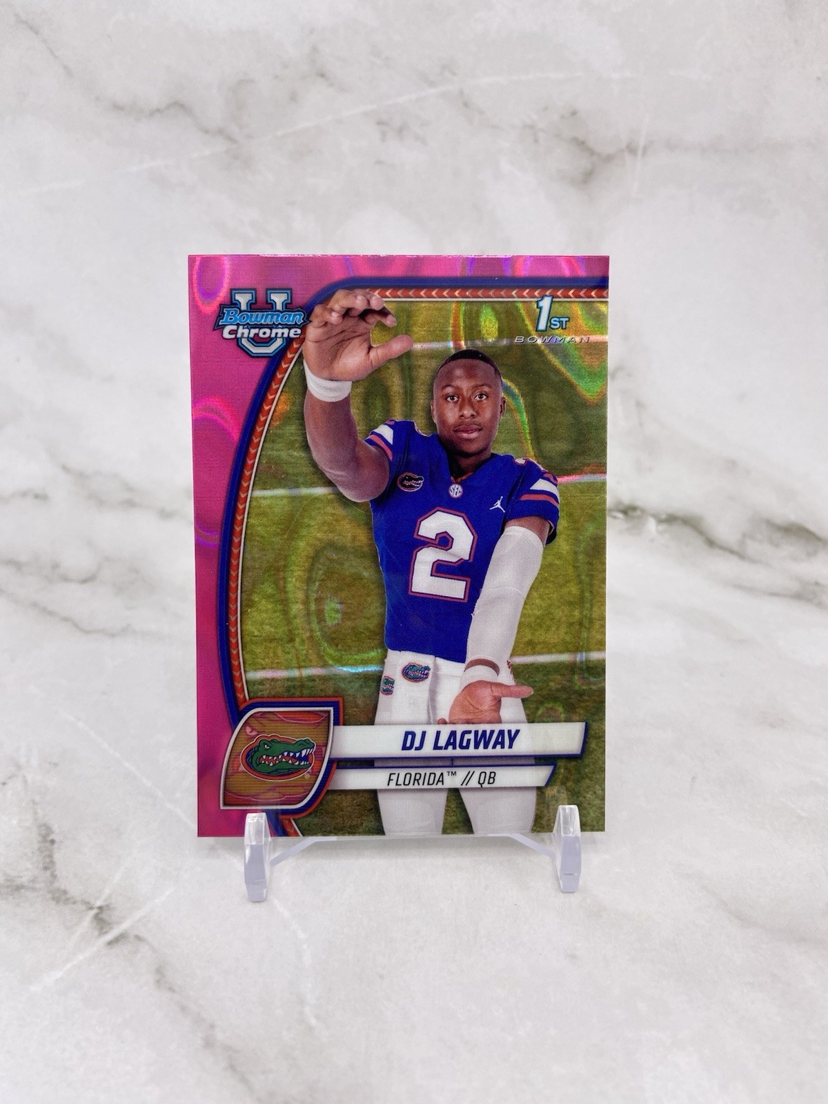 2024 Topps Bowman U Chrome - DJ Lagway - Bowman 1st Pink Lava Refractor