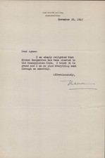 ELEANOR ROOSEVELT - TYPED LETTER SIGNED 11/29/1940