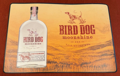 Bird Dog MOONSHINE HAIR OF THE DOG Kentucky Whiskey Advertising COUNTER MAT Sign