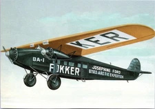 Fokker FVII - Byrd Expedition - Artist John Batchelor - 4x6 Modern Postcard