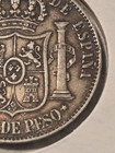 1885 Alphonso 50 Cs De Peso Philippines Silver Foreign Coin — photo 6