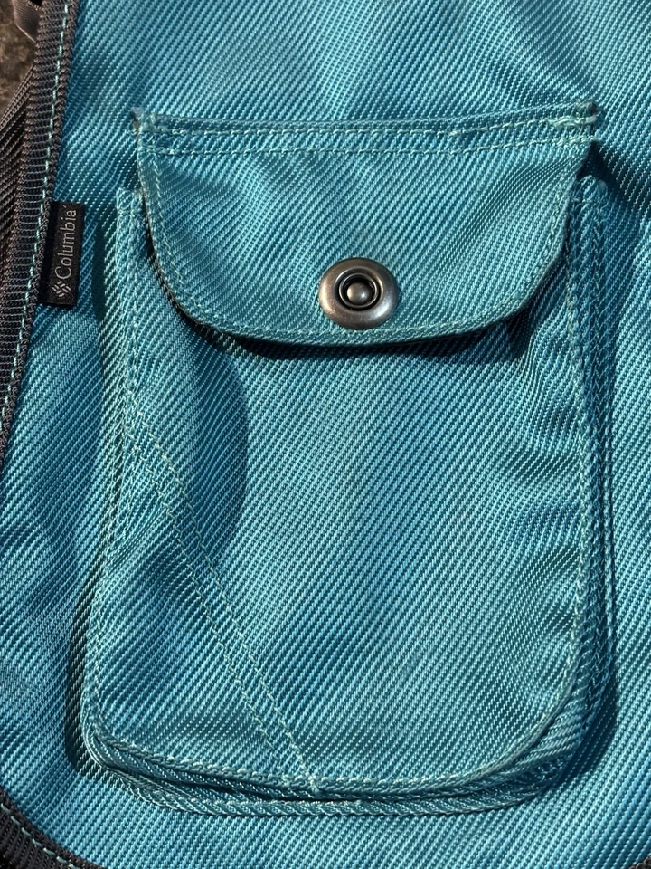 Columbia Teal/Aqua Bolso Mensajero Sobre el Hombro Bandolera Bolso de Viaje, Cartera Foto 4 de 4