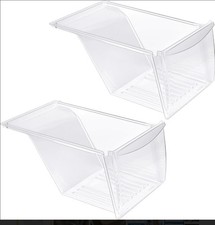 2 Pack Clear New Crisper Drawer Pan For Frigidaire Refrigerator 240337103