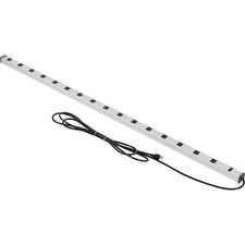 72" 16 Outlet Aluminum Power Strip with 15-ft Cord ETL/cETL