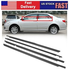 4x Weatherstrip Window Moulding Trim Seal Belt For Toyota Corolla 2009-2012 Usa 4x Weatherstrip Window Moulding Trim Seal Belt For Toyota Corolla 2009-2012 Usa