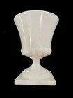 E.O. Brody Co. Vintage White Glass 7" Tall Footed Vase/Planter/Grecian Urn