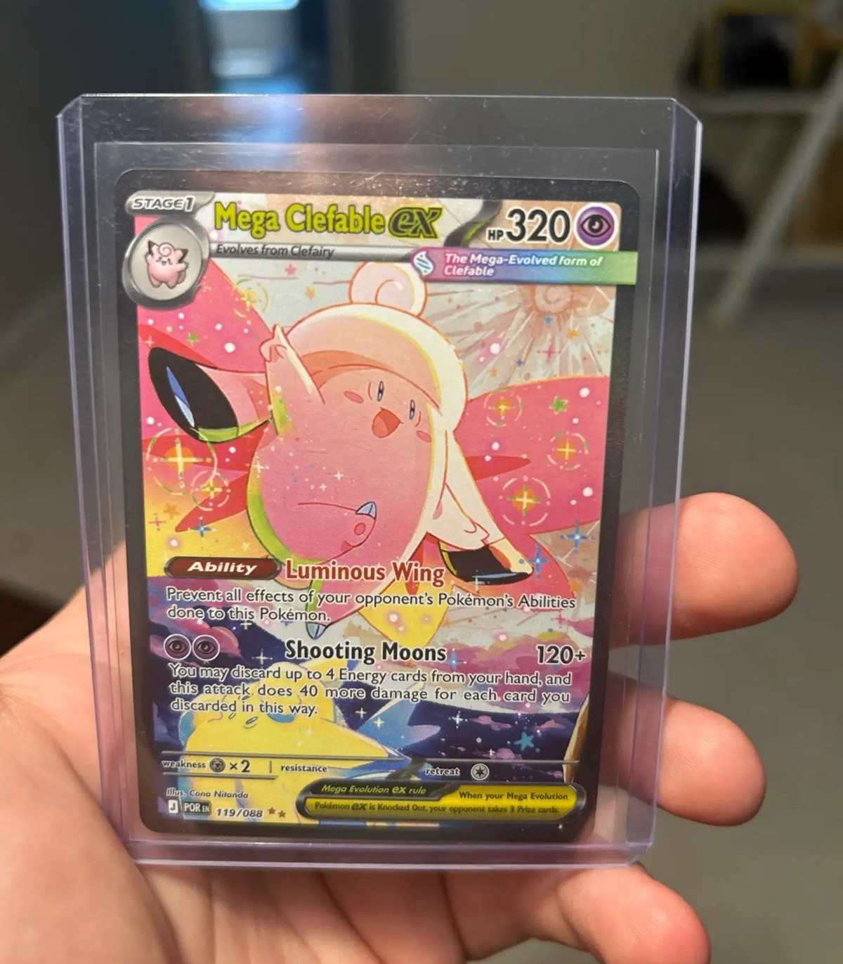 Nintendo Mega Clefable EX Secret Rare Full Art Holo Breakthrough 119/088 Eng