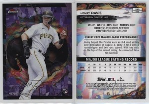 2024 Topps Finest Rare Purple Refractor /125 Henry Davis #289 Rookie RC