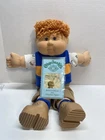 CABBAGE PATCH KID Boy Red Auburn Hair Blue Eyes Play Along Birth Certificate