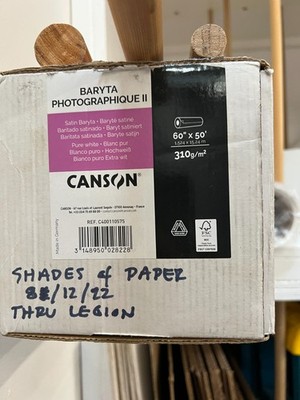 Canson Infinity Baryta Photographique II Paper, 310gsm, Satin, 60''x50', Roll