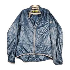 Novara Cycling Windbreaker Stowable Reflective Lightweight Jacket Mens L Blue