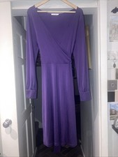 Crombie Purple Silk Dress Size M
