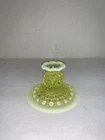 Nice Fenton Yellow Hobnail Opalescent Glass Candle Holder