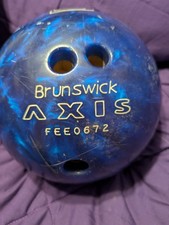 Vintage 10LB Blue Brunswick Axis Bowling Ball