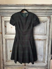 McQ Alexandwe McQueen Tartan Dress in Green and blue Size 44
