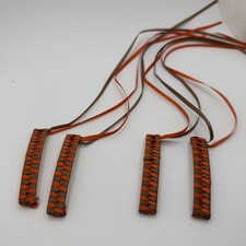 VTG Ribbon Barrettes Lot of 4 Brown Orange 70 s 80 s Woven Braided Cleveland