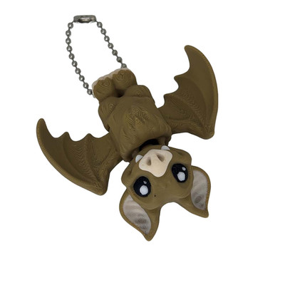 Poseable MC Bat Figure Keychain Joints Metal Chain 7cm Eco Plastic Endless Fun