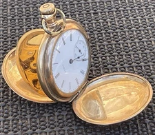 1910 ELGIN Pocket Watch Grade 325 Ornate GF 20 Year Hunter Case 6s 15j Model 2