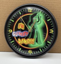 Vintage “ I’m Gumby D*mit ” Neon Wall Clock Made In USA • Tested Working
