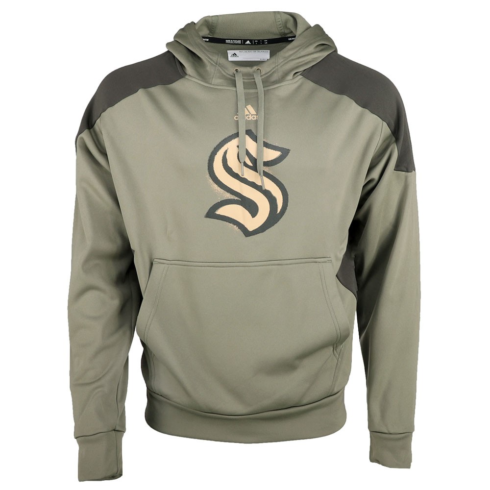 Adidas Seattle Kraken Pullover Hoodie Mens Green Casual Outerwear H56245-A 4790₽