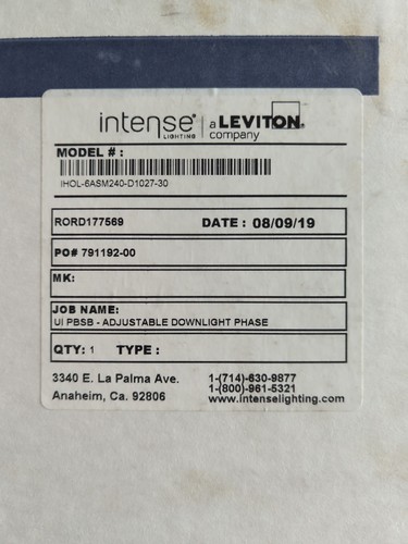 Intense Lighting by Leviton - 6" Gravity Downlight Adjustable Recessed Square - Picture 4 of 6