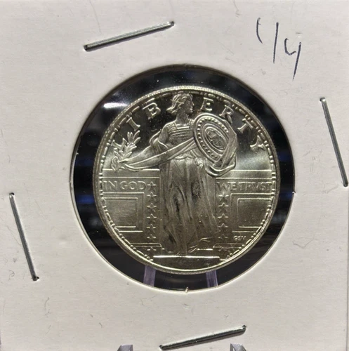 1/4 troy oz .999 Fine Silver Round - Standing Liberty Quarter Design - Beautiful