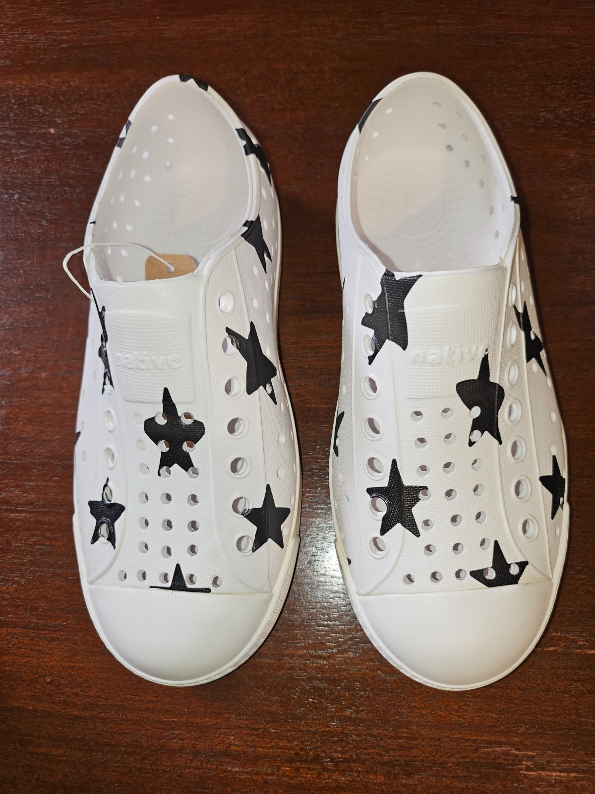 Jefferson Slip On White Black Star Kids Unisex Boy Girl New 