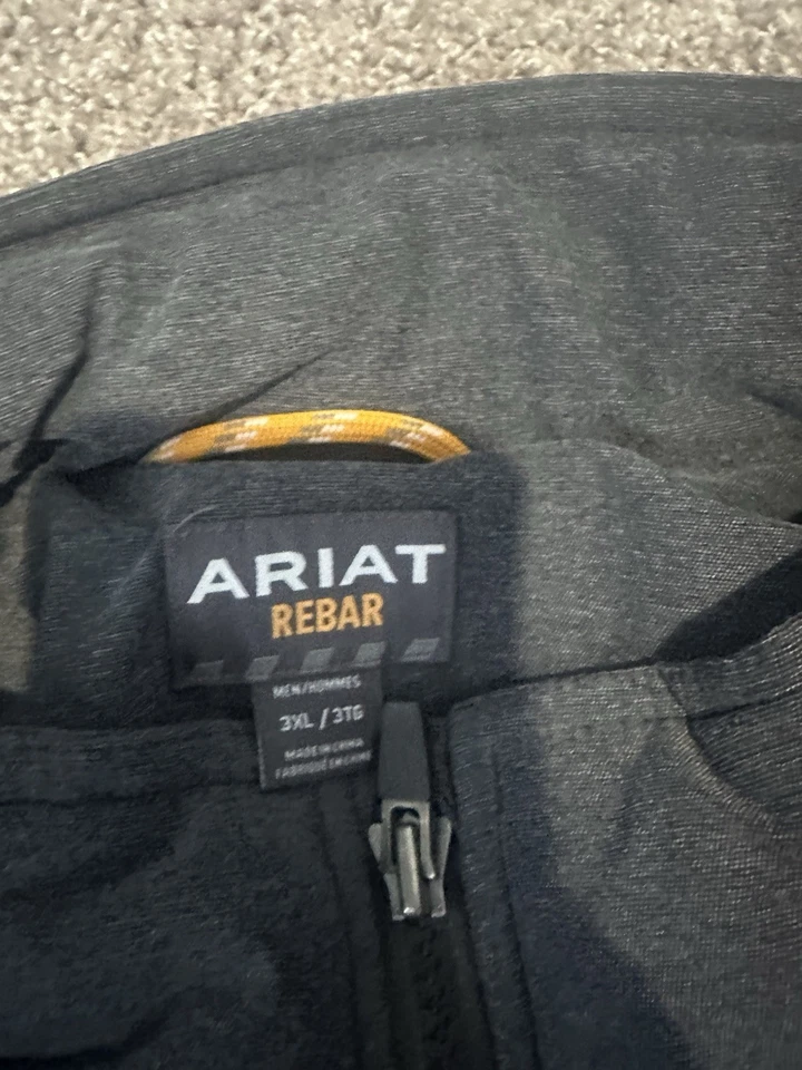 Куртка мужская Ariat Rebar Valiant 3XL серая на молнии утепленная ветро/водонепроницаемая - Изображение 4 из 4