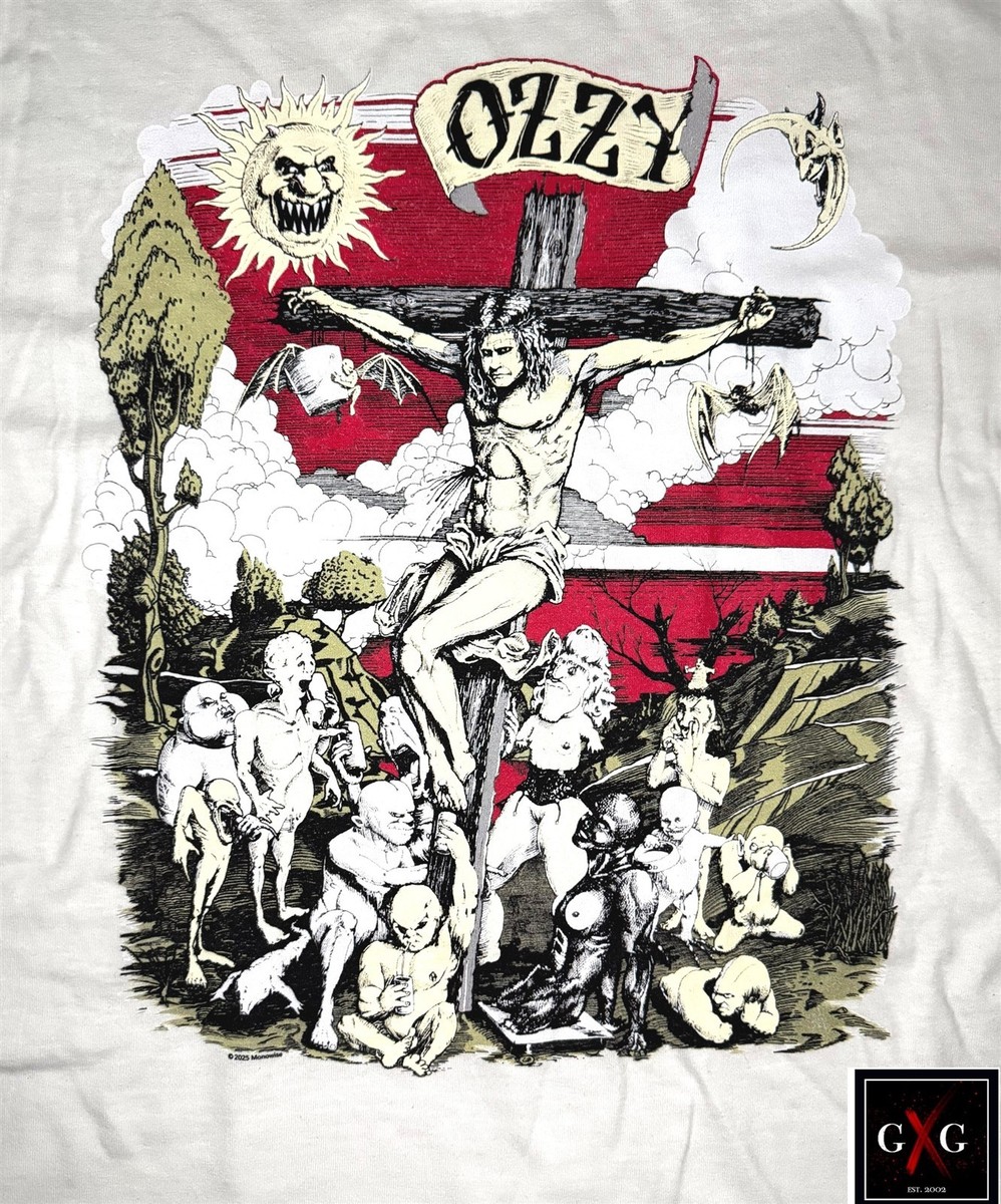 OZZY OSBOURNE cd lgo CROSS CRUCIFIXION Official SHIRT LRG New