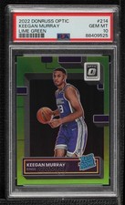 2022 Donruss Optic Rated Rookie Lime Green Prizm /149 Keegan Murray PSA 10 14t3