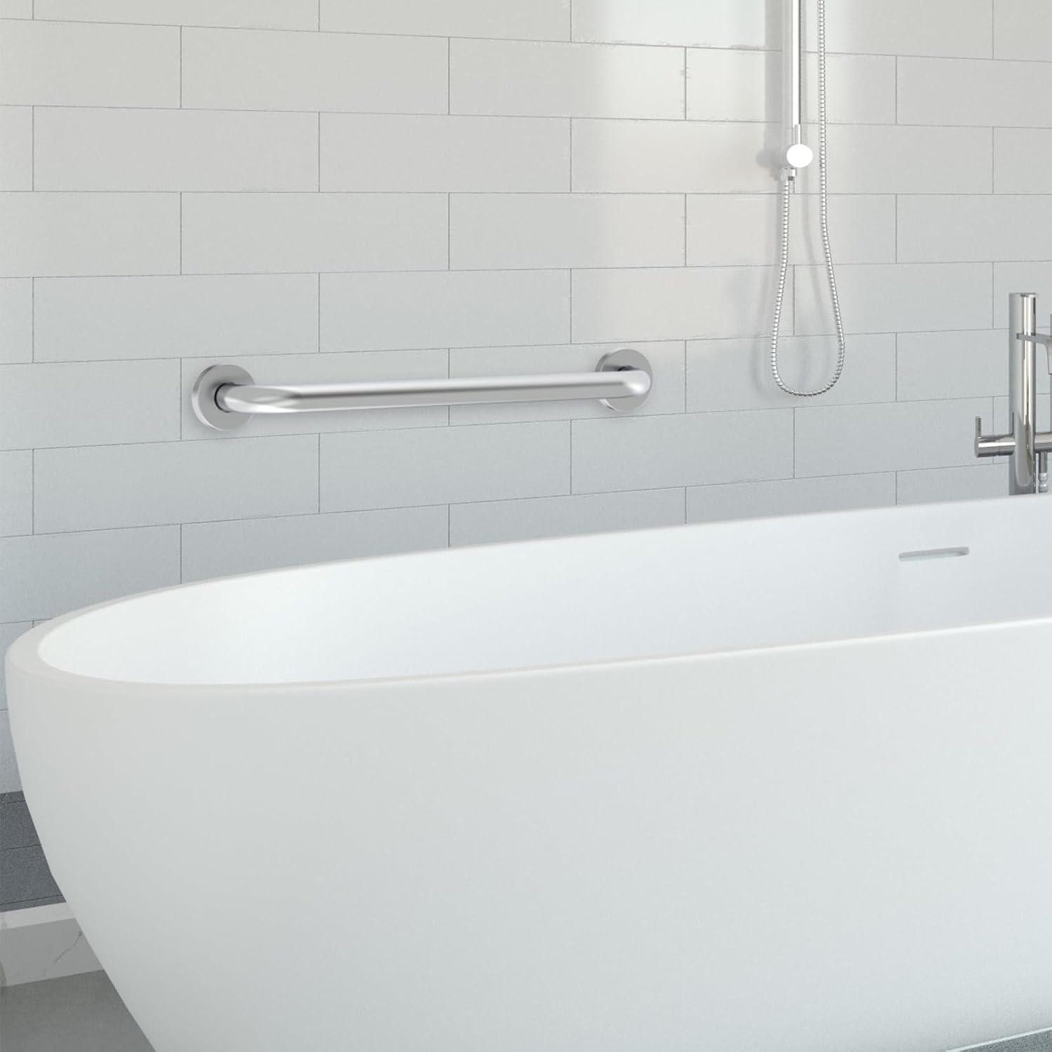 12 Inch Shower Grab Bar Satin Brushed Nickel, ZUEXT Stainless Steel Safety Grab