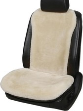 Dotesy 2 Packs Genuine Australia Sheepskin Auto Front Seat Pearl White