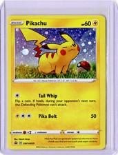 Pikachu SWSH039 Holo Promo Sword & Shield Pokemon Near Mint+ *PEEKING AT SWIRL!* on eBay