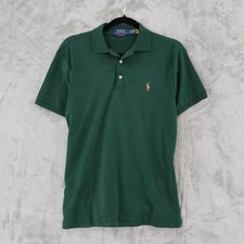 Polo Ralph Lauren Polo Shirt Men Small Green Slim Fit Short Sleeve Cotton Preppy