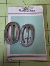 2 1/2" X 1" Vintage Ultra Kraft Charcoal Mother of Pearl Irridescent Belt Buckle