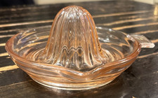 VTG 1930s Pink Depression Glass 6" Juicer Citrus Reamer Squeezer w/Handle, Spout