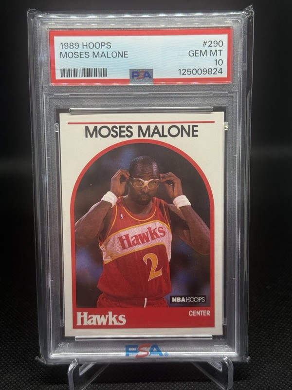1989-90 NBA Hoops - Moses Malone #290 PSA 10