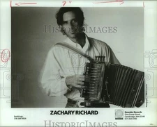 1988 Press Photo Zachary Richard plays accordion - nop74309