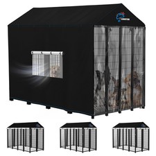 SIRUITON Outdoor Dog Kennel Cover,600D Full Coverage Waterproof Kennel Cover,...