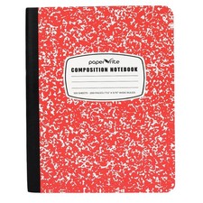 Composition Notebook Marble Covers Wide Ruled 9.75 x 7.5 100 Sheets Red