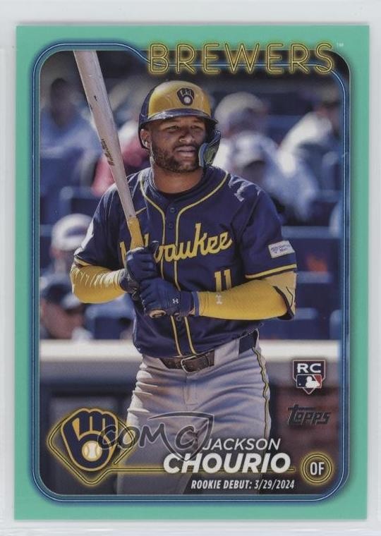 2024 Topps Update Rookie Debut Aqua Jackson Chourio #US155 Rookie RC