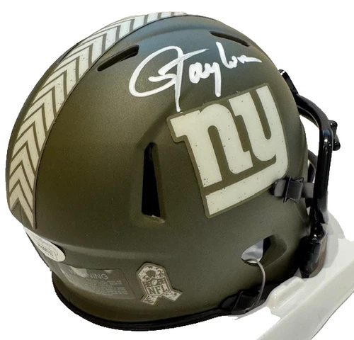 Lawrence Taylor Signed New York Giants 2022 Salute to Service Mini Helmet JSA