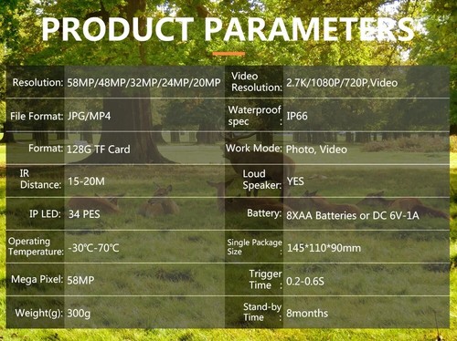 2.7K HunterCam Trail Camera with Night Vision and IP66 Waterproof for Hunting - 第 16/16 張圖片