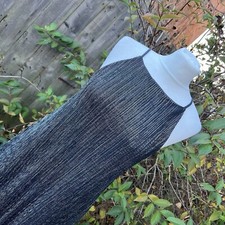 Pins & Needles Urban Outfitters Black Pleated Glitter Shimmer Mini Dress NYE L