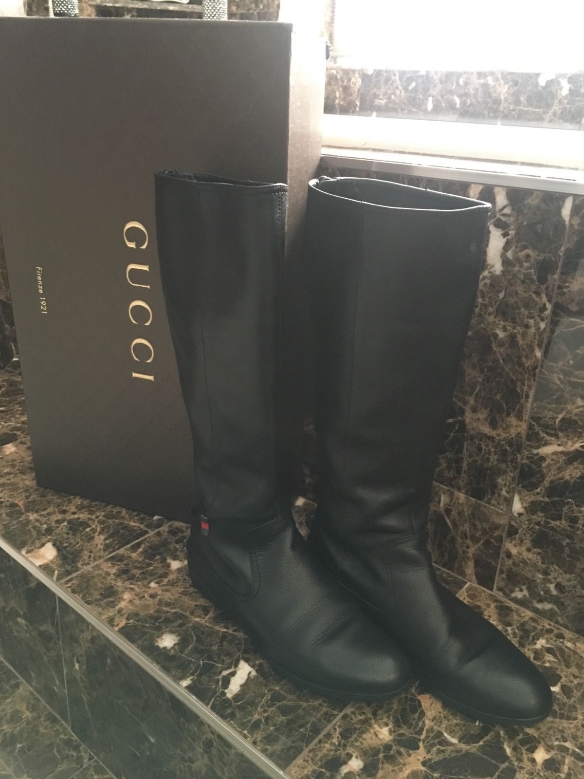 Gucci knee high boots black size 38 | eBay