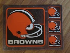 Older CLEVELAND BROWNS FOIL STICKERS (4 per sheet)