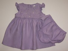 Baby Gap girls VTG "LAVENDER LINEN DRESS" 3-6mth...EUC