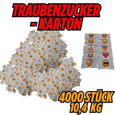 4000 Emoji Traubenzucker Bonbons Großpackung Dextrose Süßigkeiten Kamelle