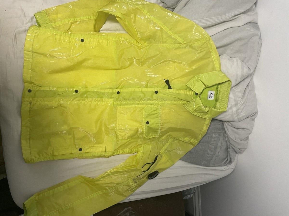 Men's Company Yellow Cristal Garment Dyed Mono Bava Overshirt